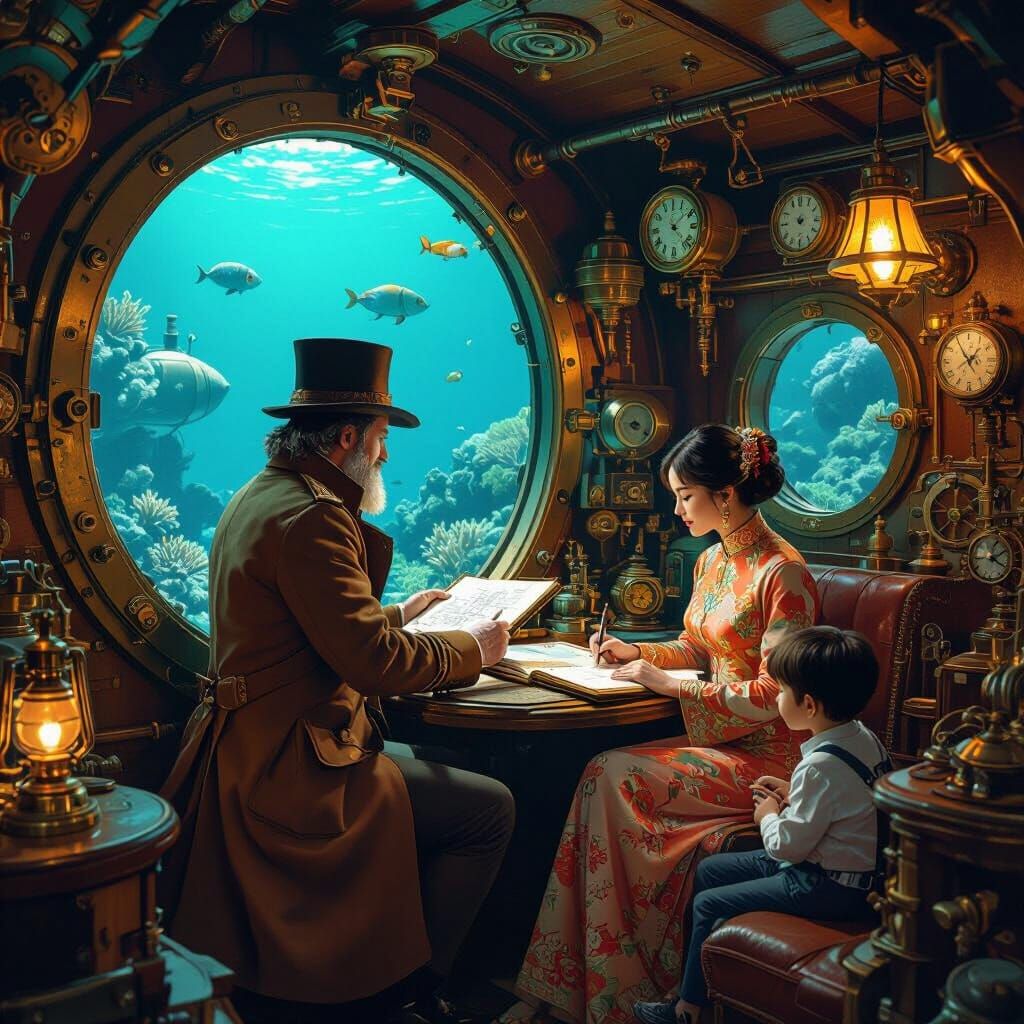 Steampunk Submarine Reveals Coral Reef