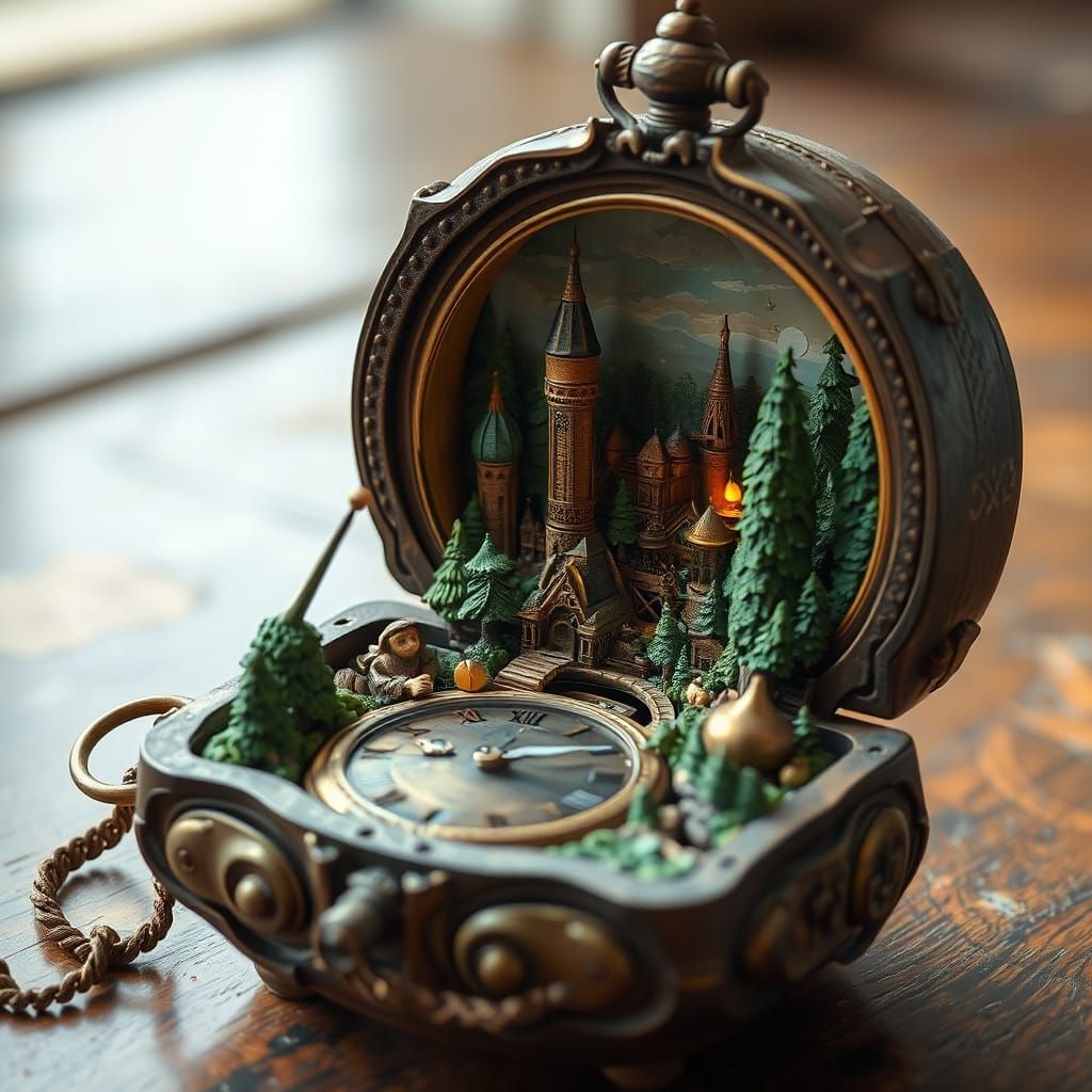 Fantastical World Inside a Vintage Music Box