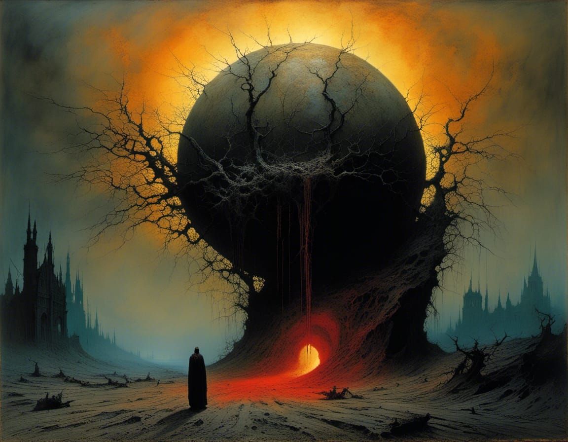 Dark Surrealist Vision of Decay and Oblivion