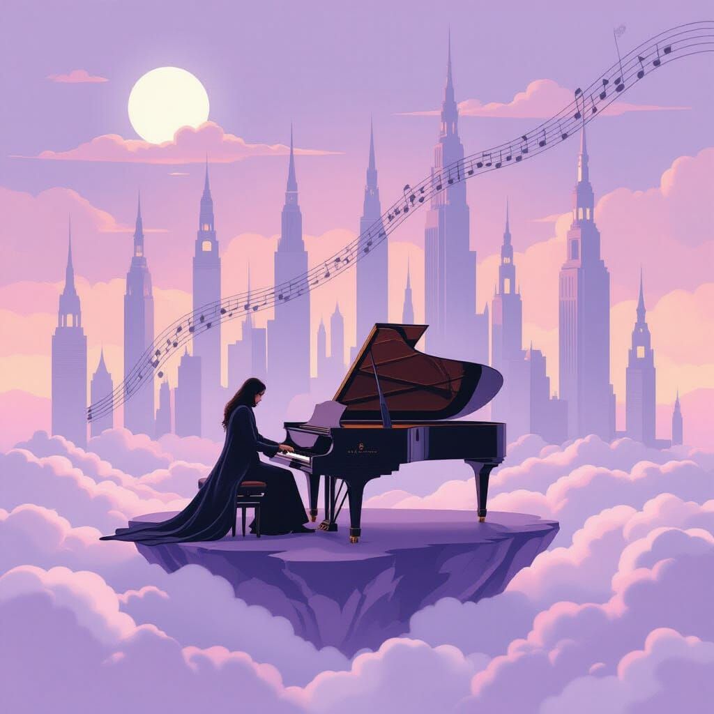 Floating Piano Concert in a Book City