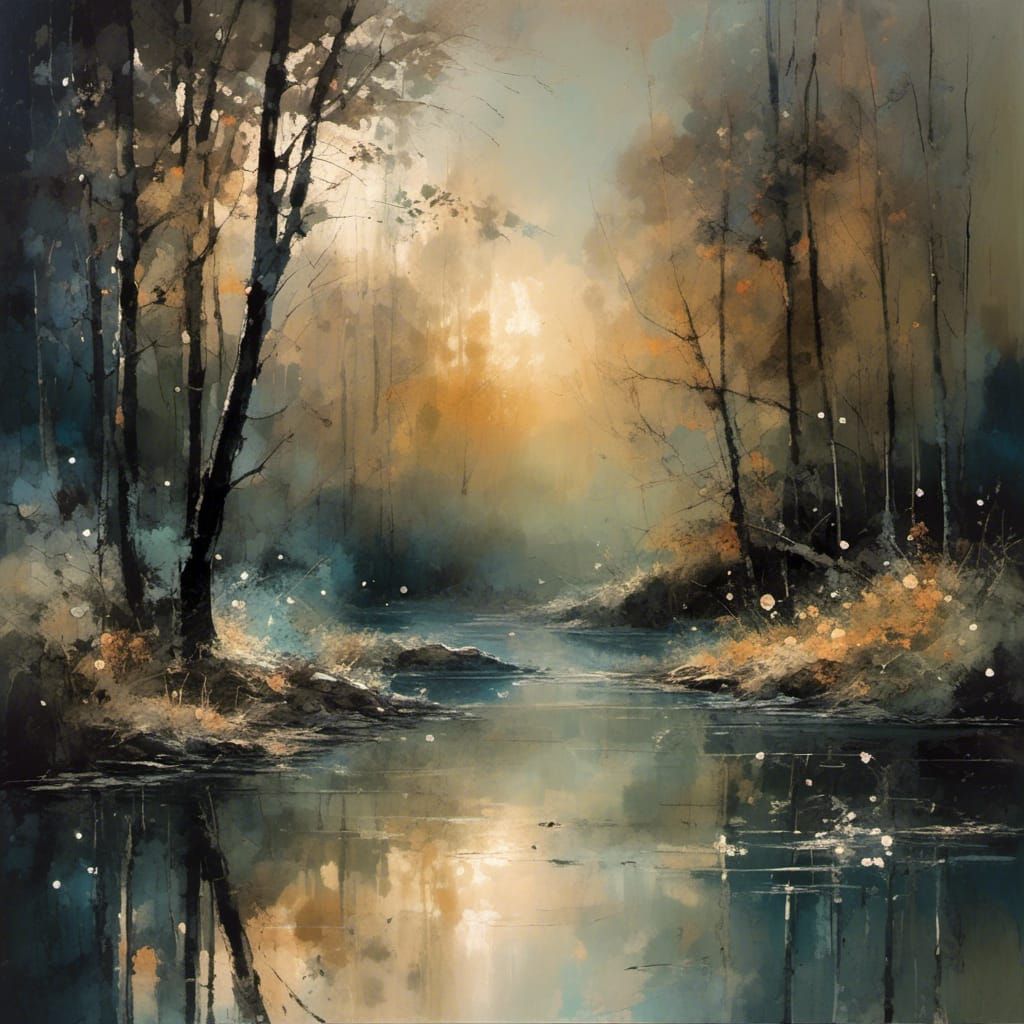 Enchanting Raccoon in a Sparkling Night Forest