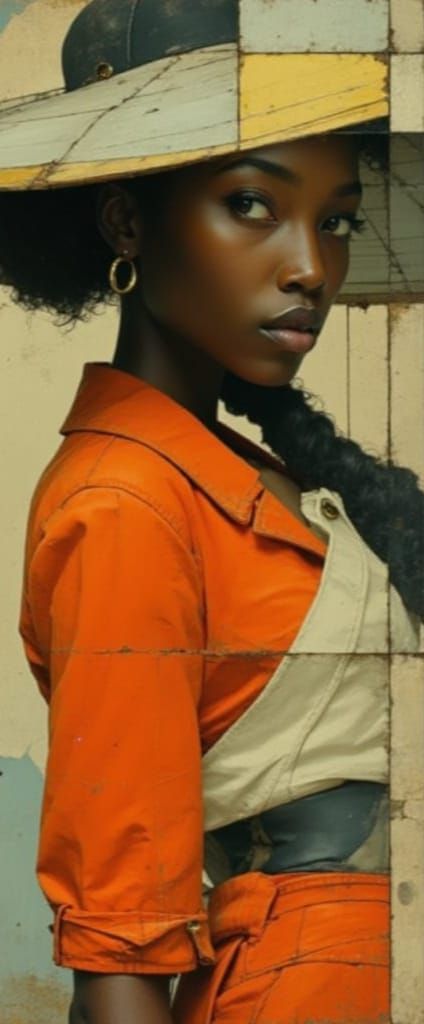 Vibrant Zoot Suit Scene in Burnished Gold and Cool Blues