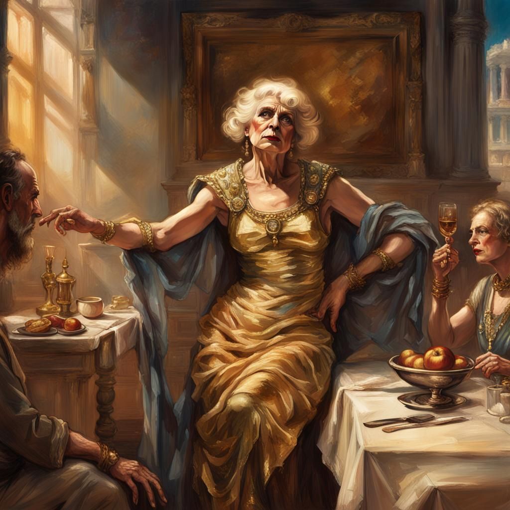 High-Fantasy Transvestite in Brothel, Alma-Tadema Style