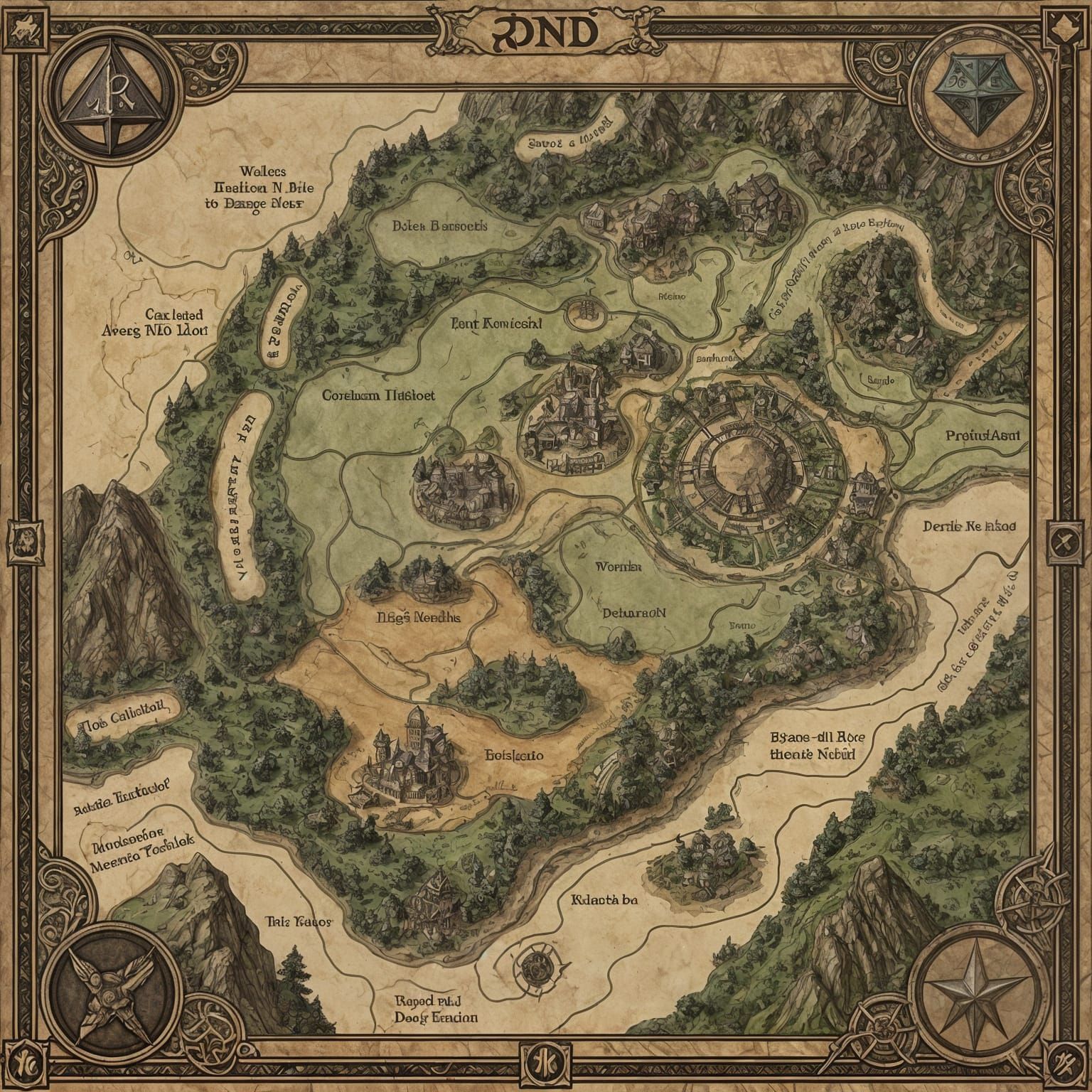 DnD Battle Map for Roleplaying Games