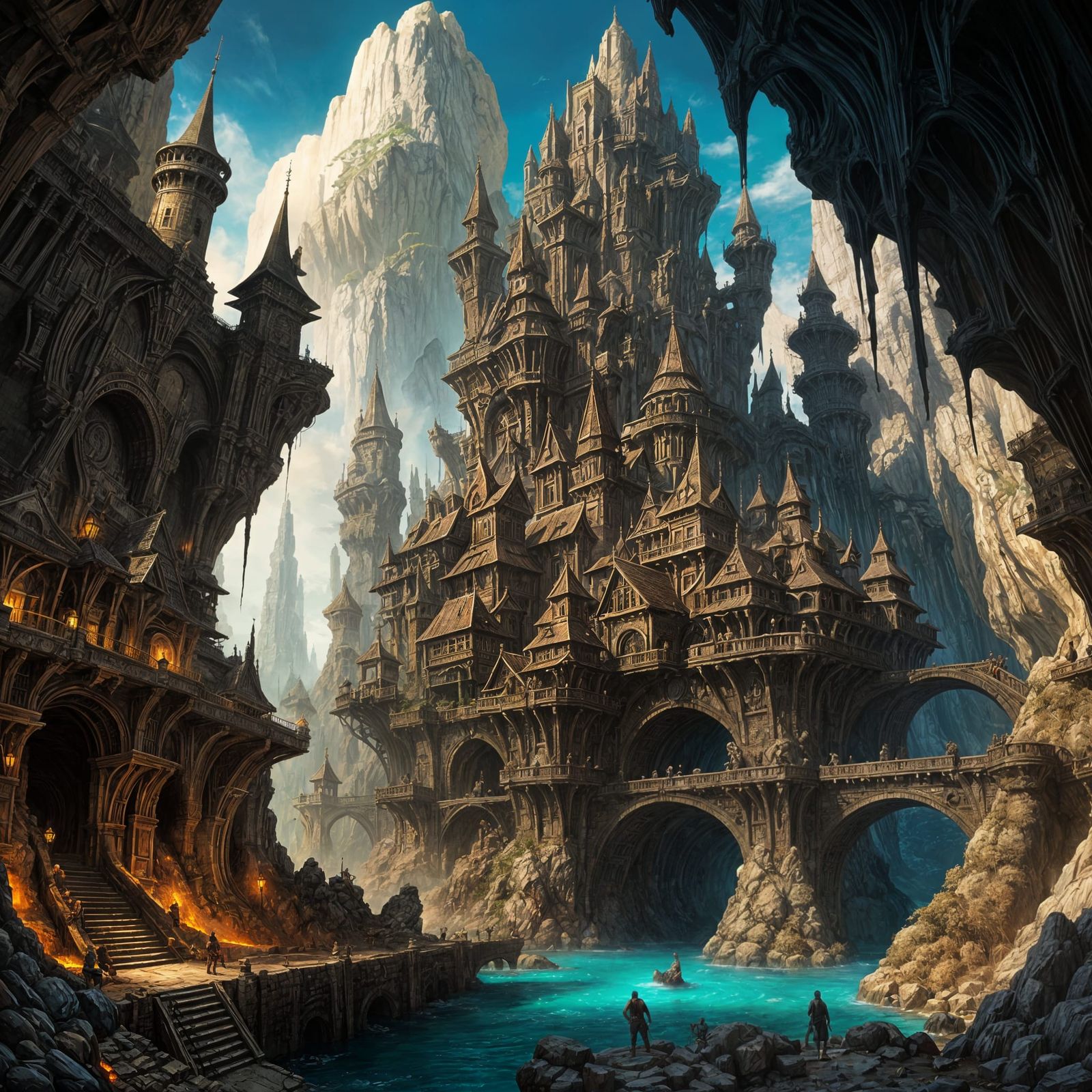 Dark Fantasy Underground Metropolis