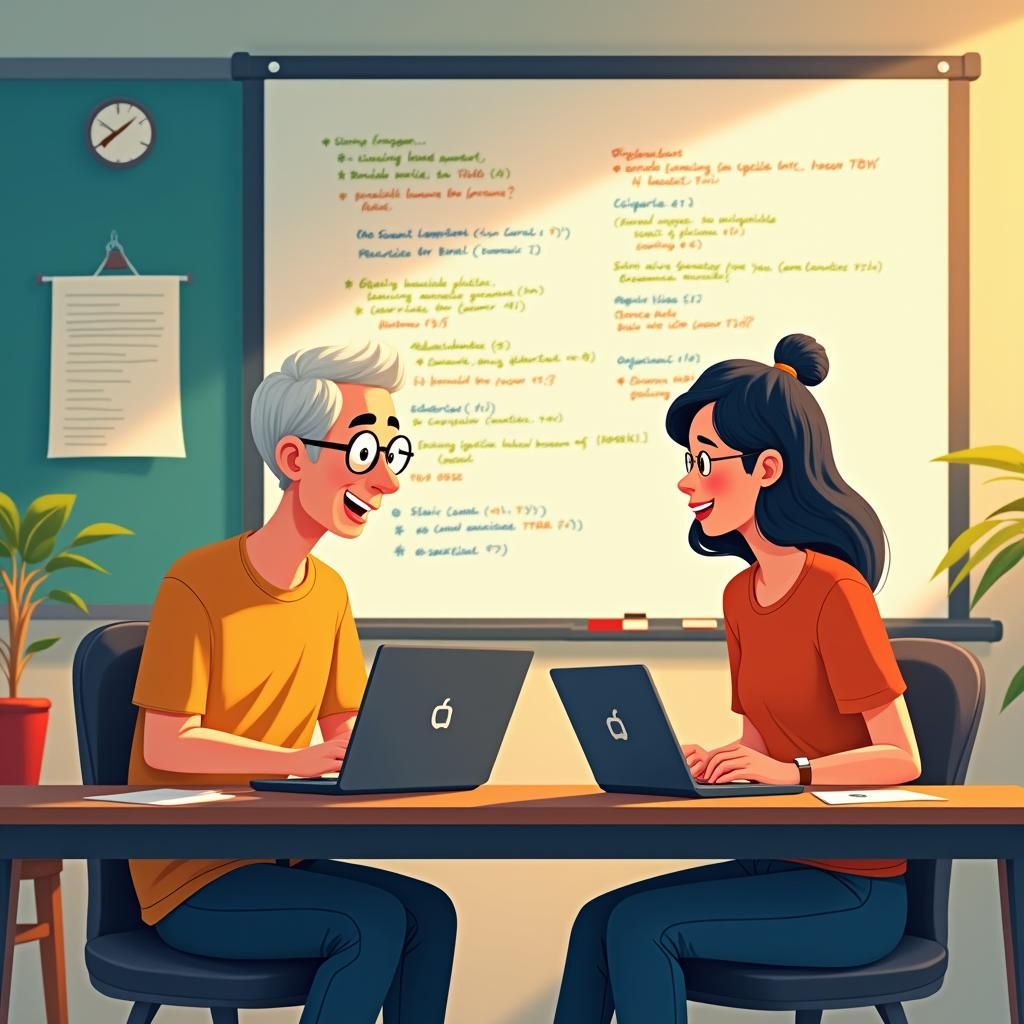 Asian Seniors Learning Digital Knowledge in Vibrant Classroo...