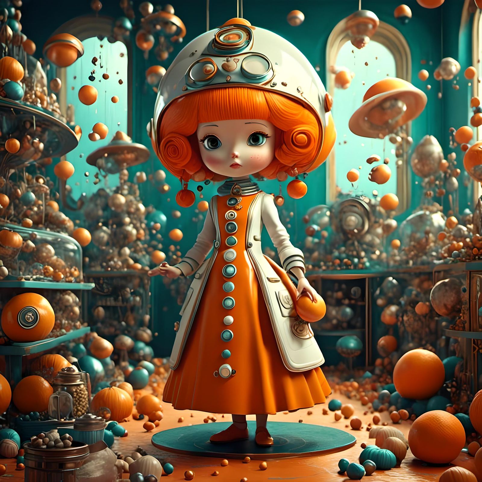 Anime Nurse Girl 3D Render in Cute Style