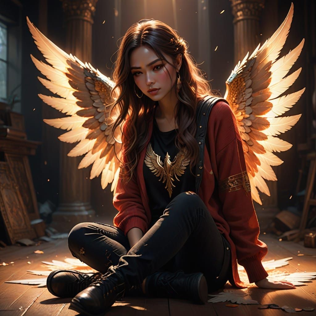 Enchanting Fairy Girl in Whimsical Fantasy Scene