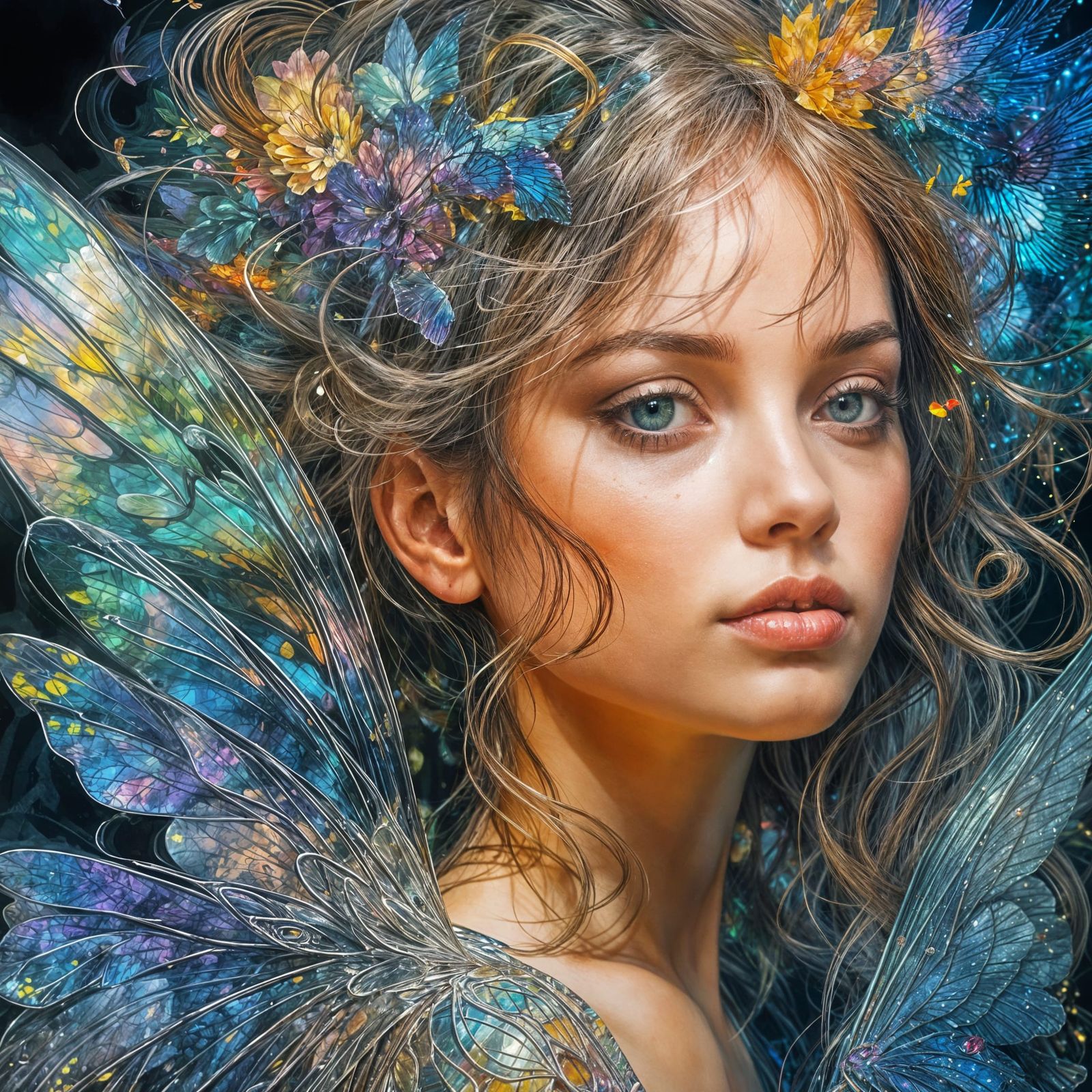 Enchanting Fairy with Iridescent Wings