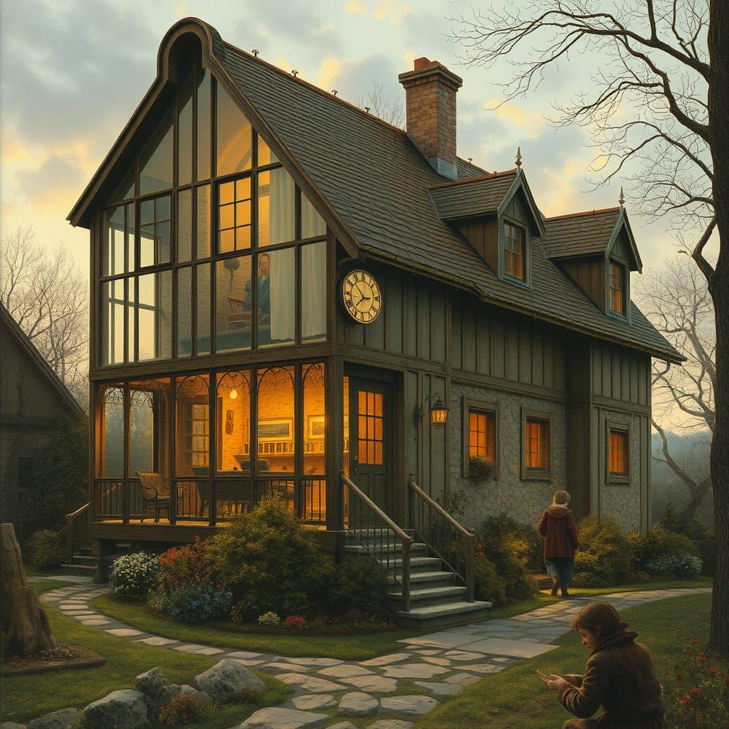 Glass House at Sundown, Meticulously Crafted