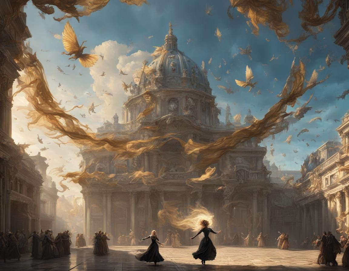 A Woman Swirls Through Baroque Ruins in a Masterpiece of Dar...