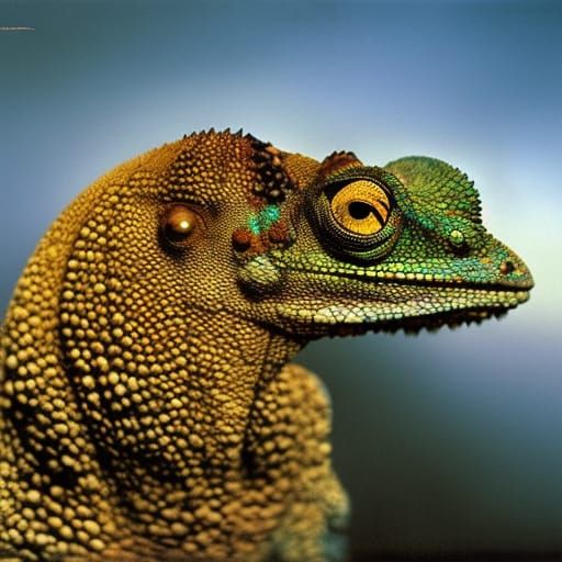 Surreal Camel Chameleon Hybrid in Dreamlike Style