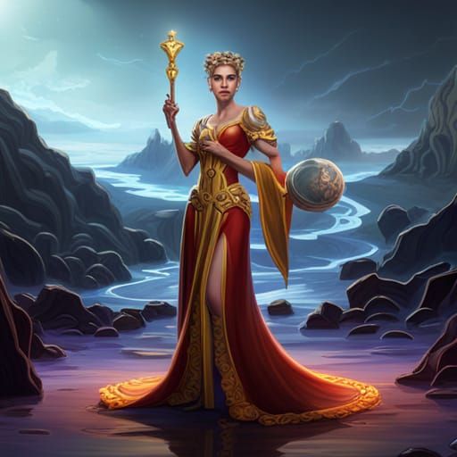 Sophia, Goddess of Wisdom with Scepter
