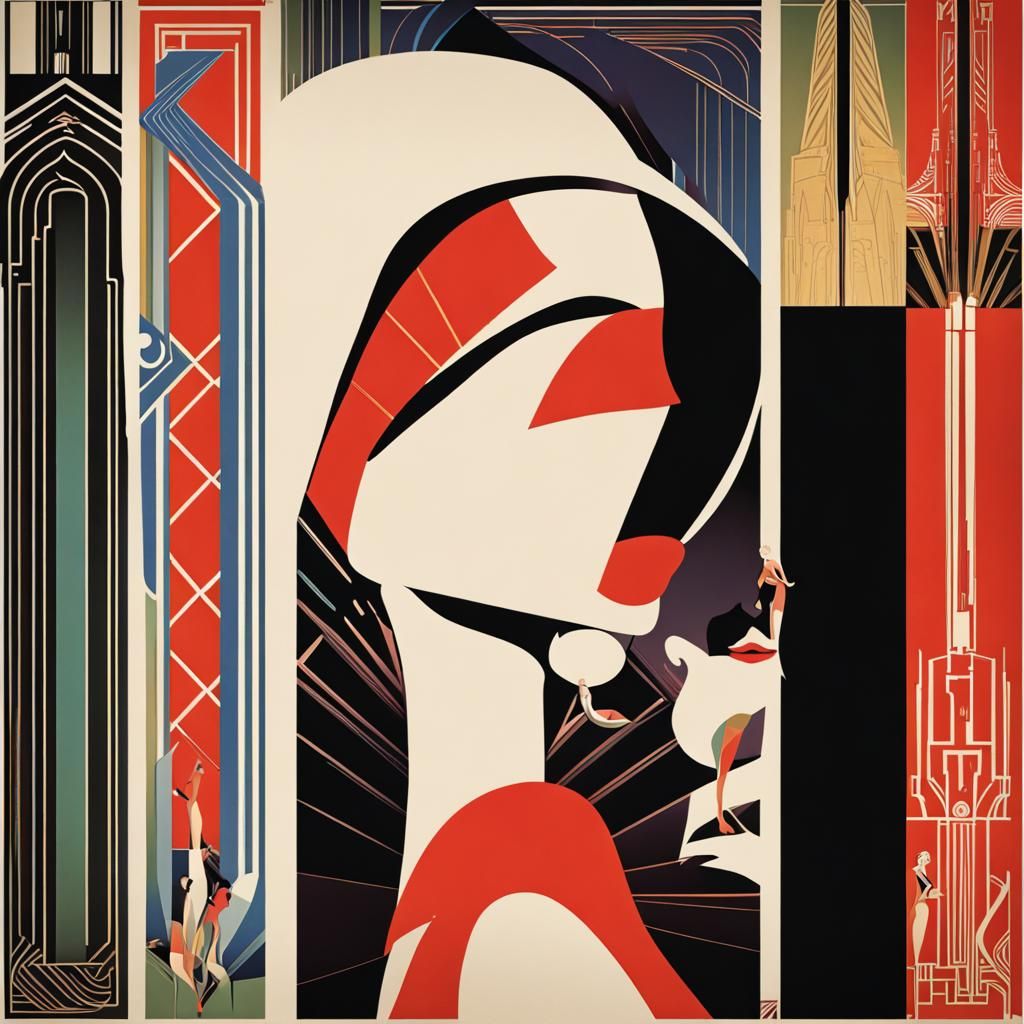 Great Gatsby Movie Poster in Art Deco Style