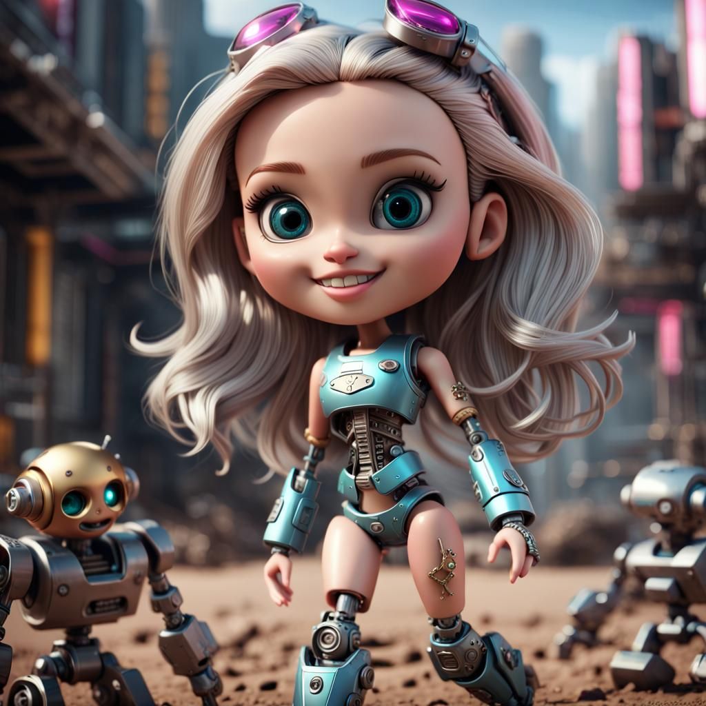 Robotic Bratz Doll Finds Toys: Sci-Fi Render