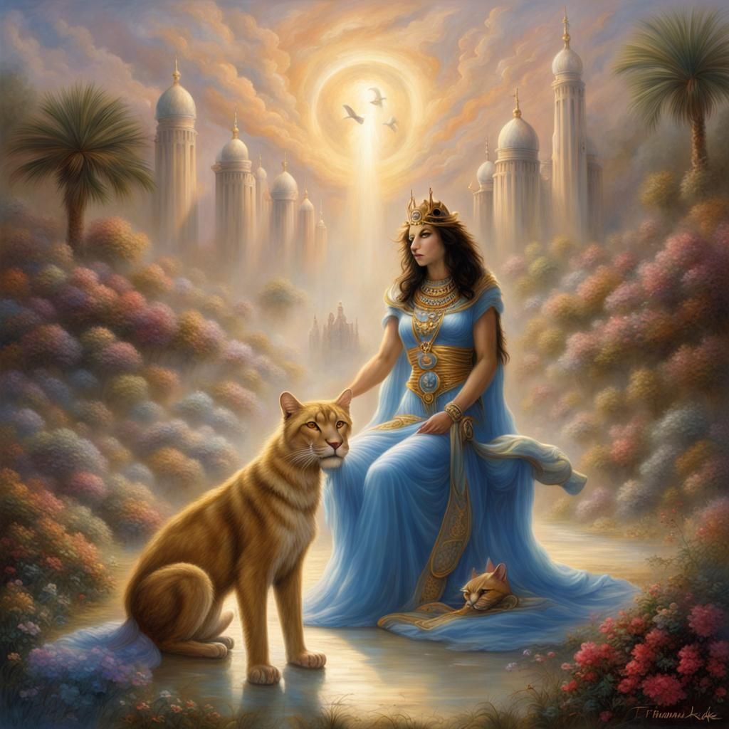 Ethereal Fantasy Scene of Light and Peace