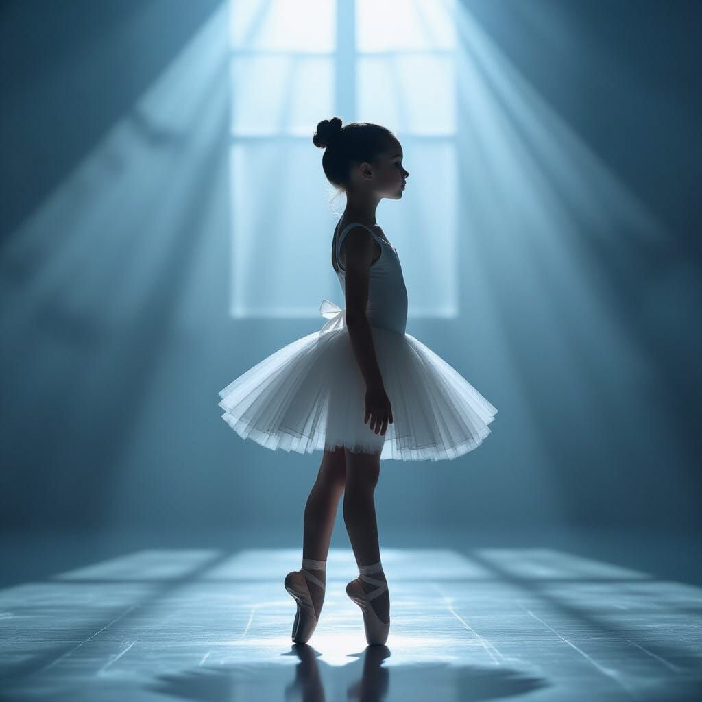 Graceful Ballerina in Cinematic Film Still