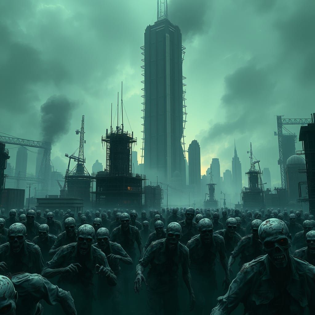 Post-Apocalyptic Cityscape in a Fantastical Realm