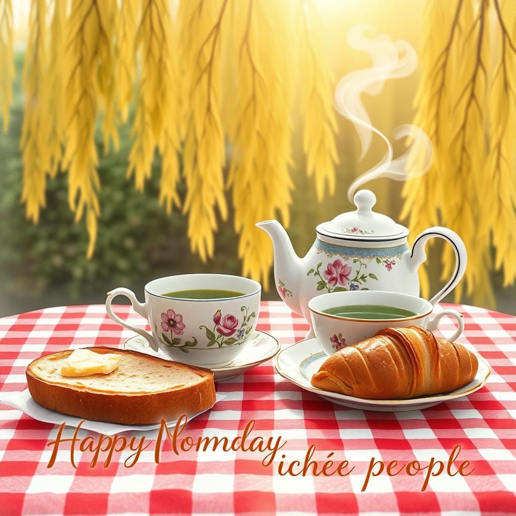 Cozy Breakfast Still Life in Beatrix Potter Style