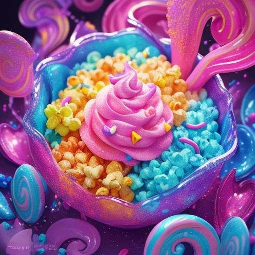Pink Paint Dragon in Candy Art Style