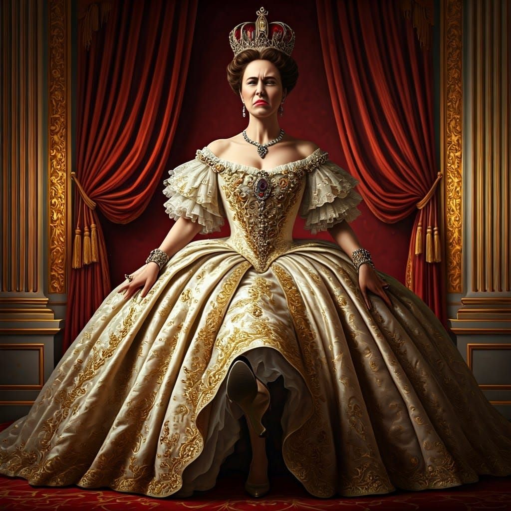 Regal Queen in Annoyed Stomp