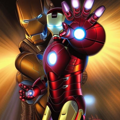 Iron Man Comic Book Art by Brooks and Mumford