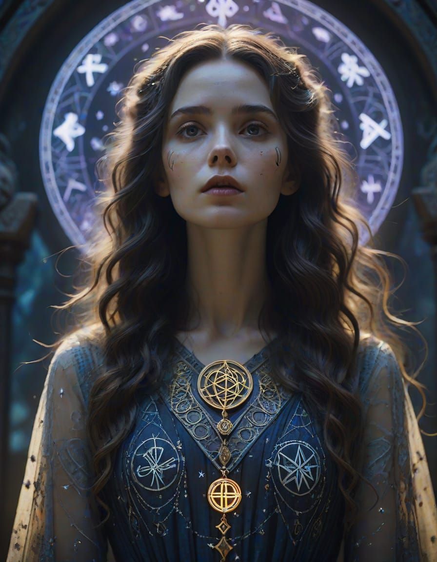 Mystical Goddess Unveiled in Celestial Splendor