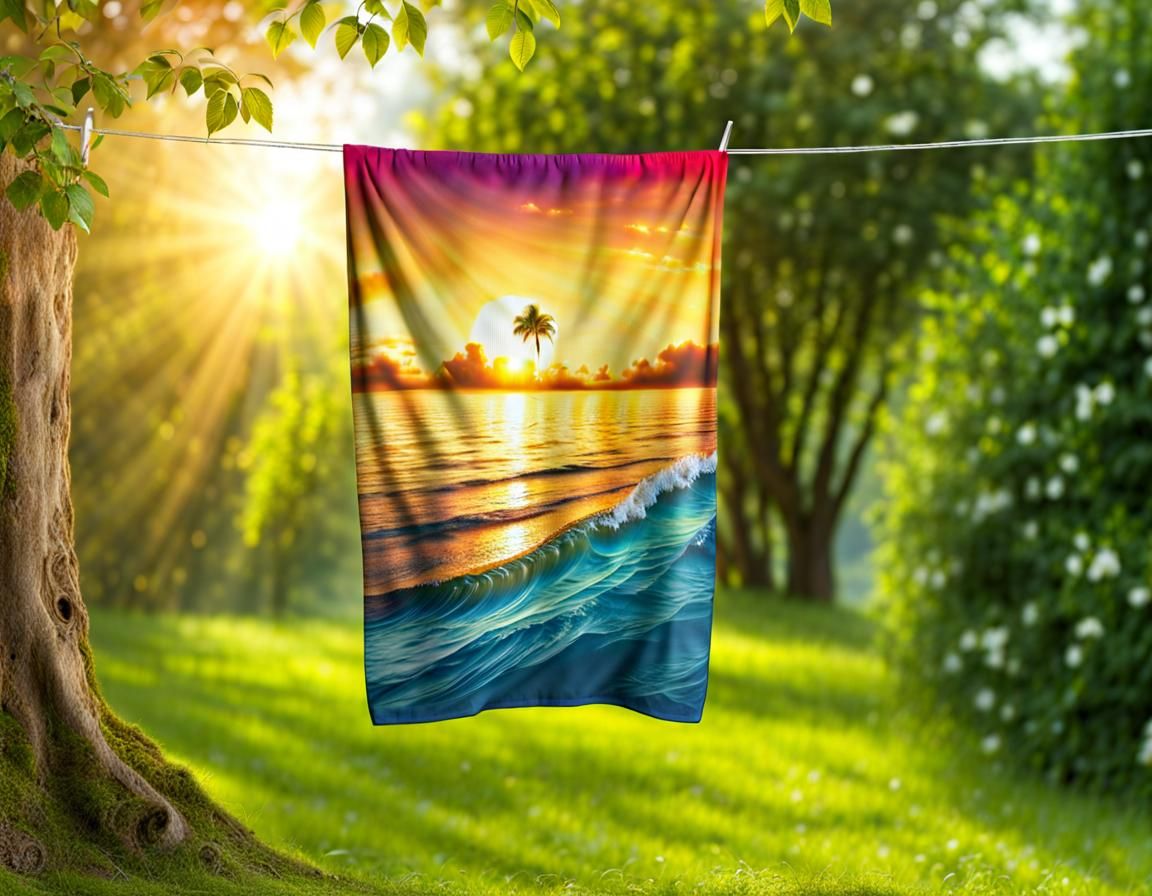 Magical Fantasy Towel on Outdoor Hanger