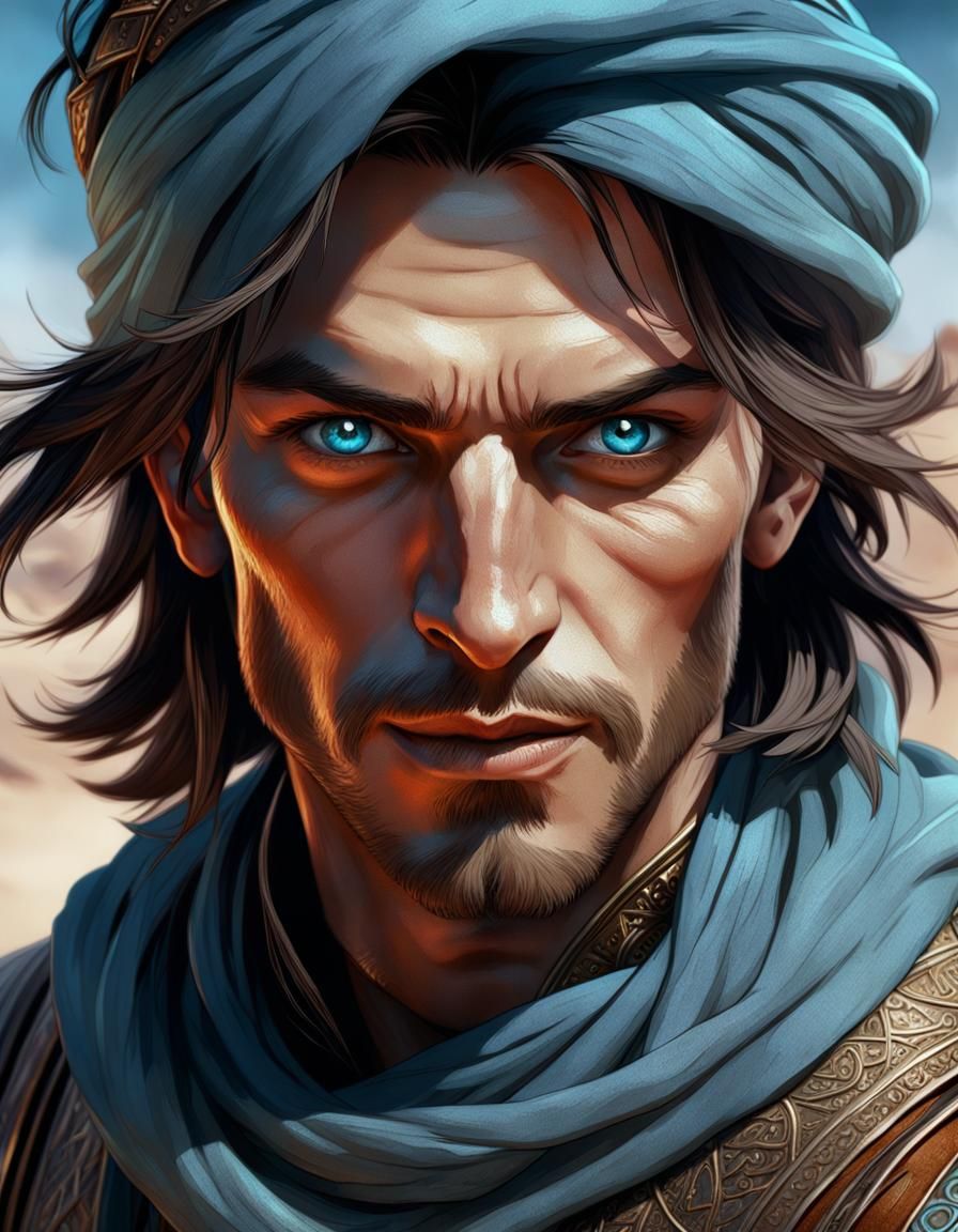 Desert Dervish Portrait in Fantasy Art Style