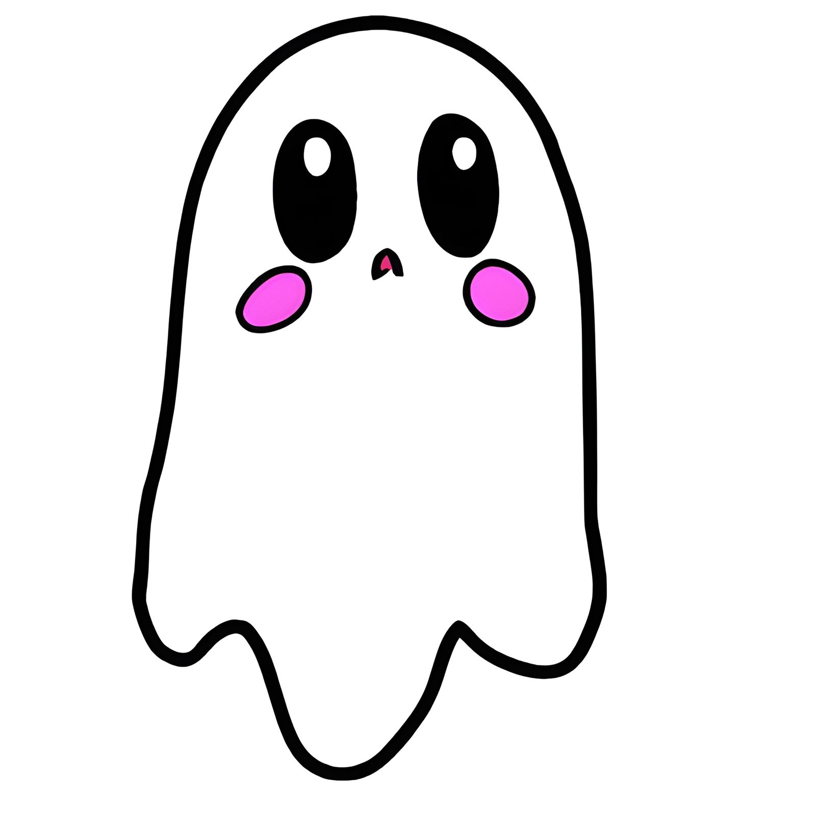 Cute Kawaii Ghost Illustration