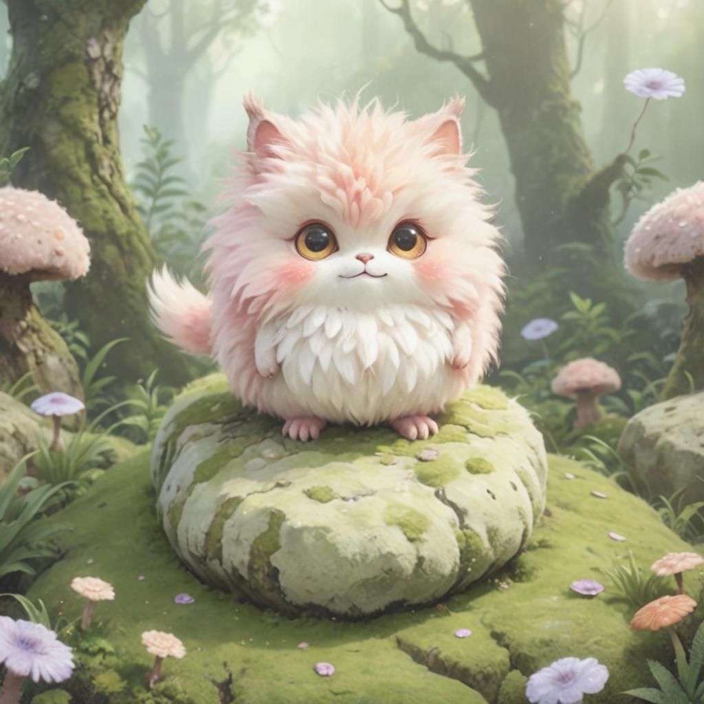 Cute Fluff Ball Creature Concept Art