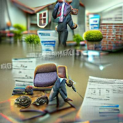 Insurance Salesman: 8K 3D Digital Illustration
