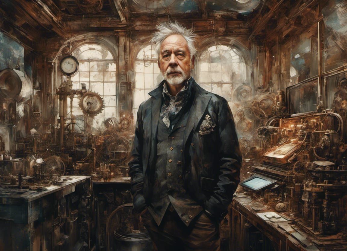 Steampunk Inventor Portrait in High Definition