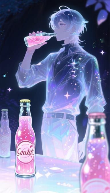 Magical Invisibility Soda in Fantasy Art Style