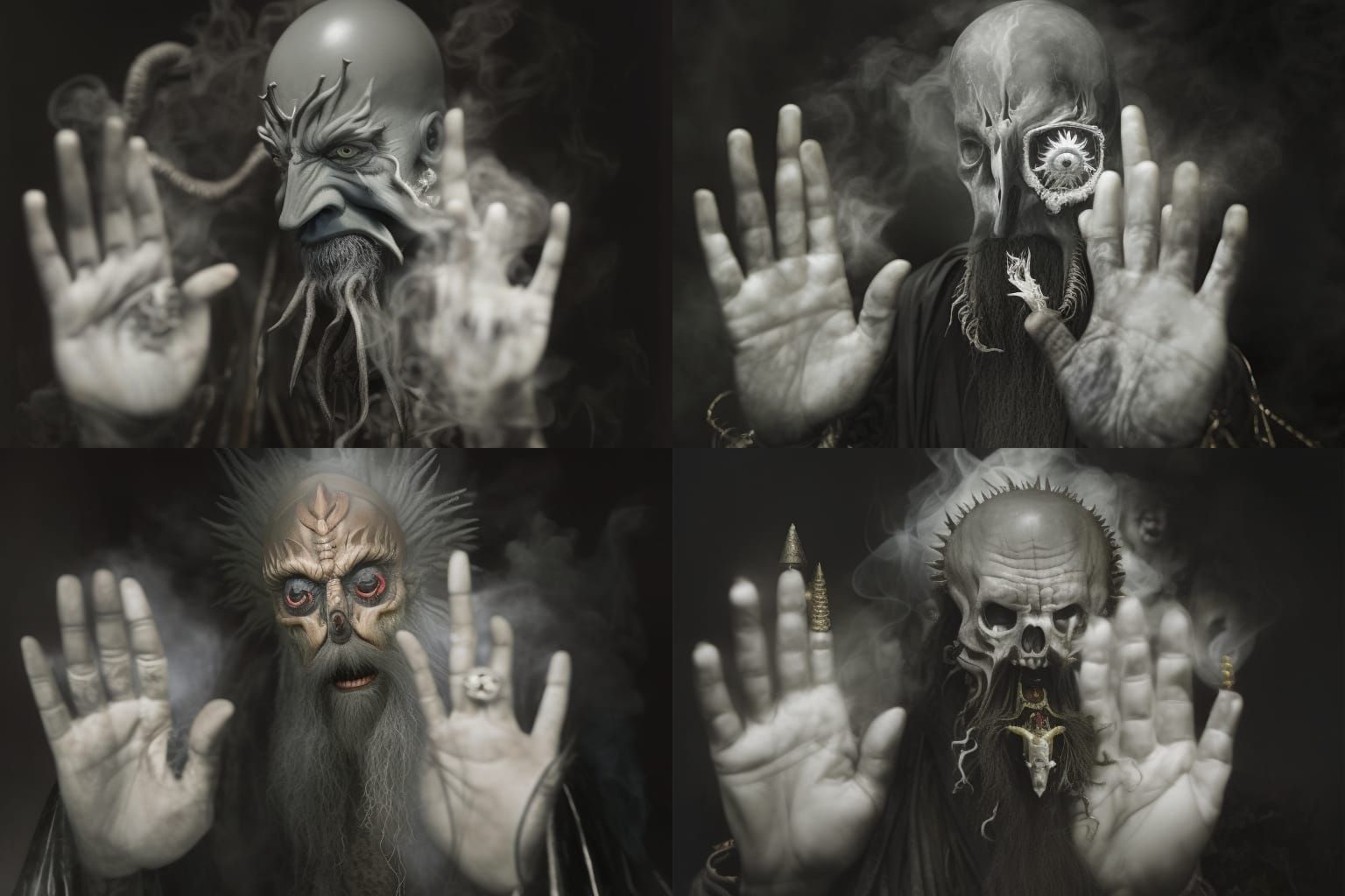 Wild Forest Man in Hyperdetailed Biopunk Art