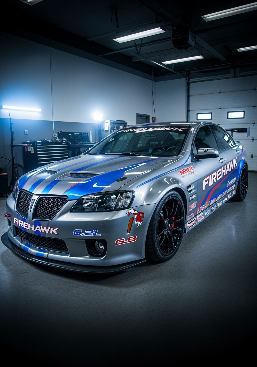 Customized 2009 Pontiac G8 GXP Firehawk Race Car