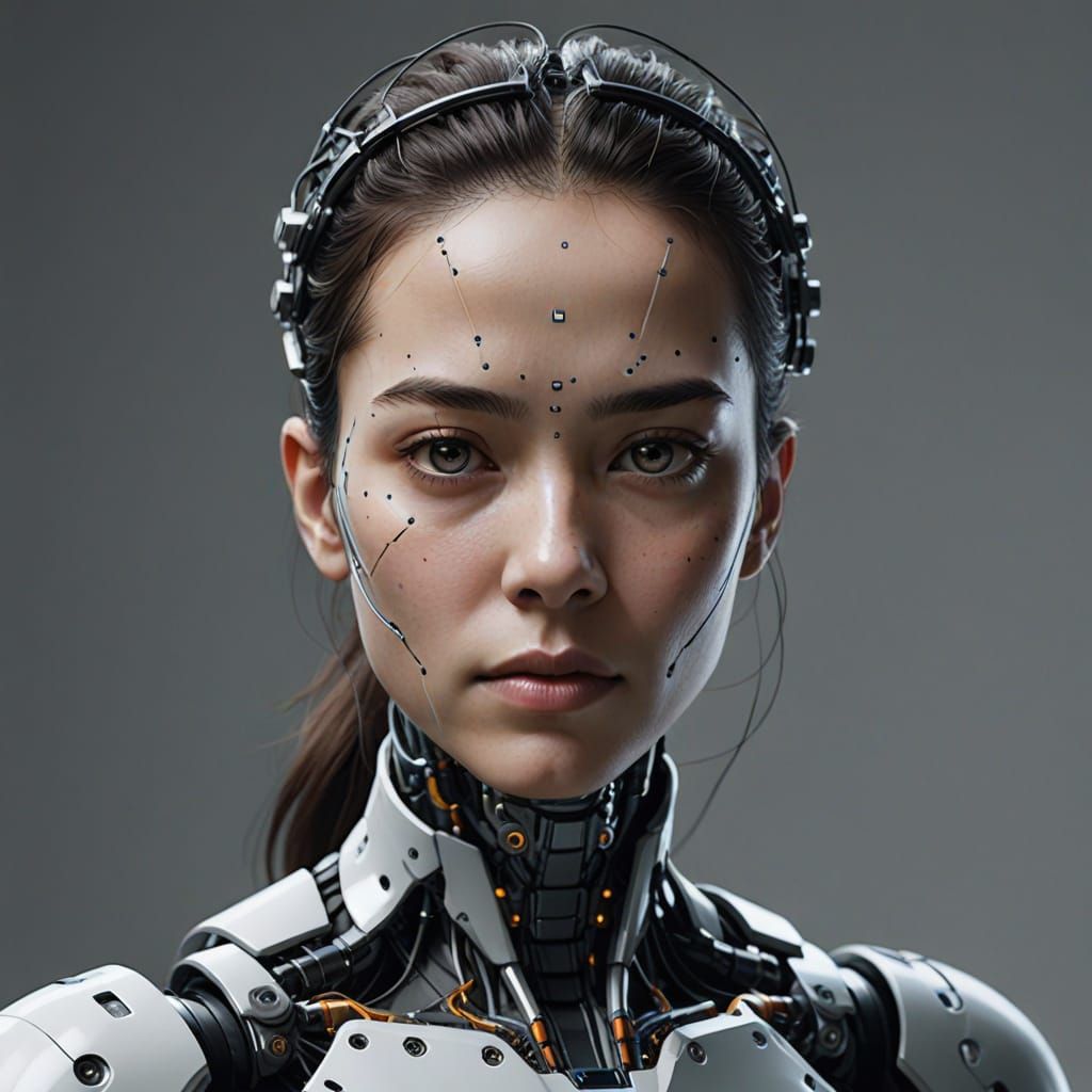 Cyberpunk Portrait in Neon Hues