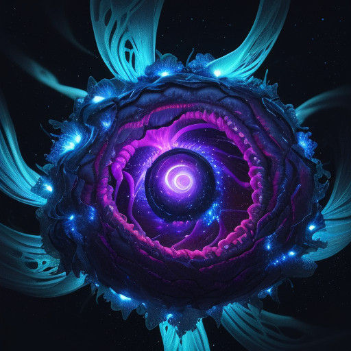 Glowing Celestial Entity in Cosmic Depths