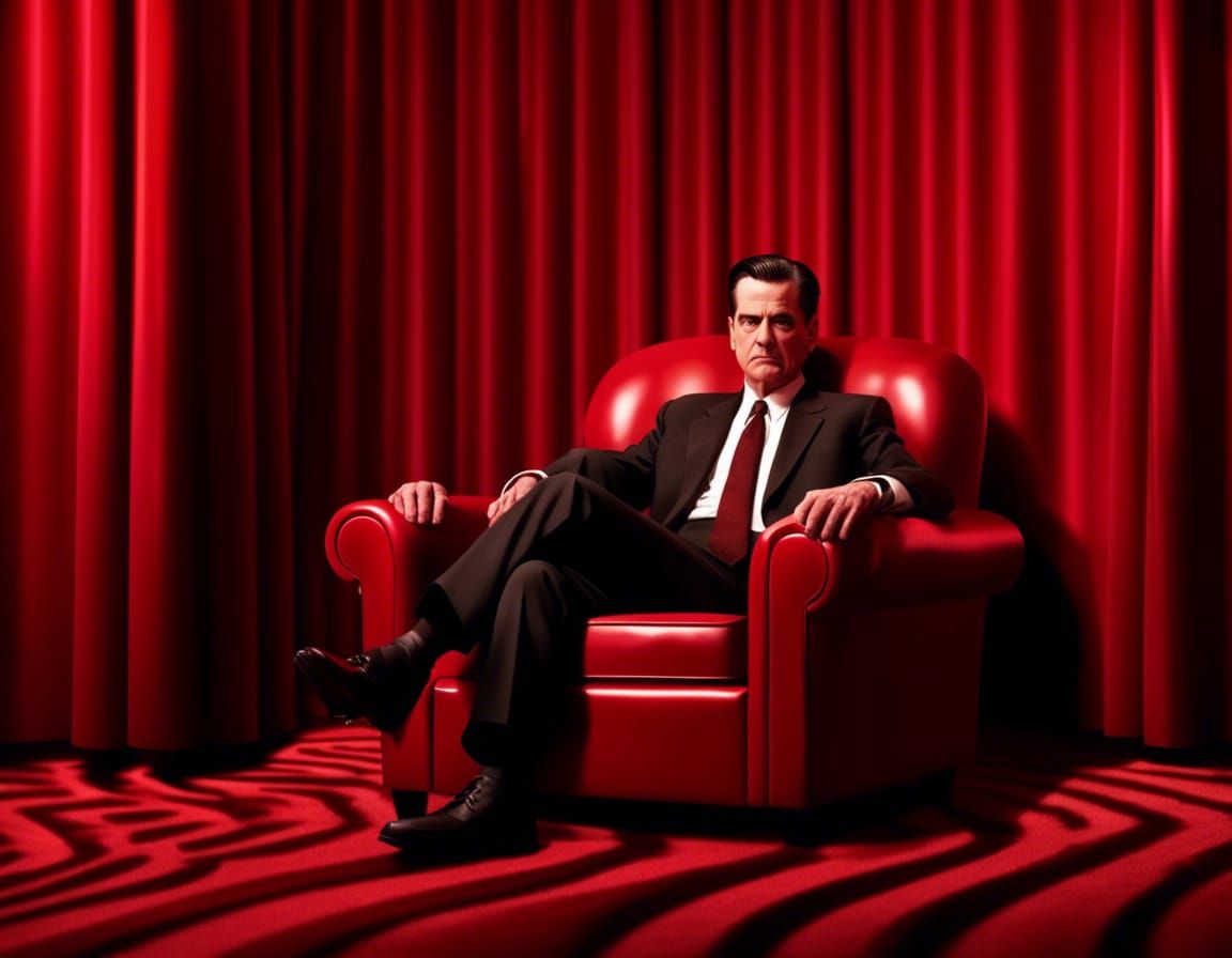 Agent Cooper in the Red Room: Ominous Film Scene