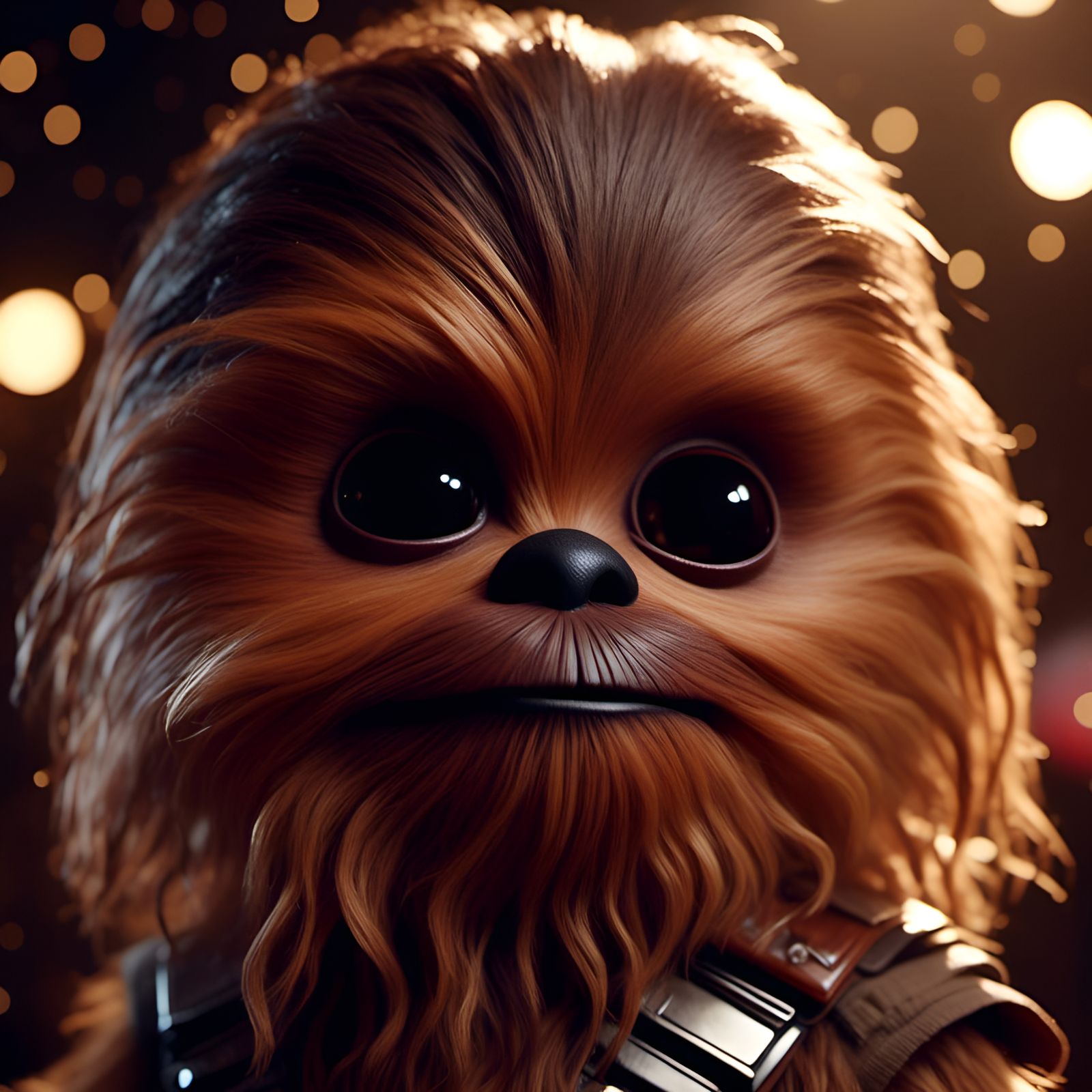 Baby Chewbacca Portrait with Sparkling Eyes
