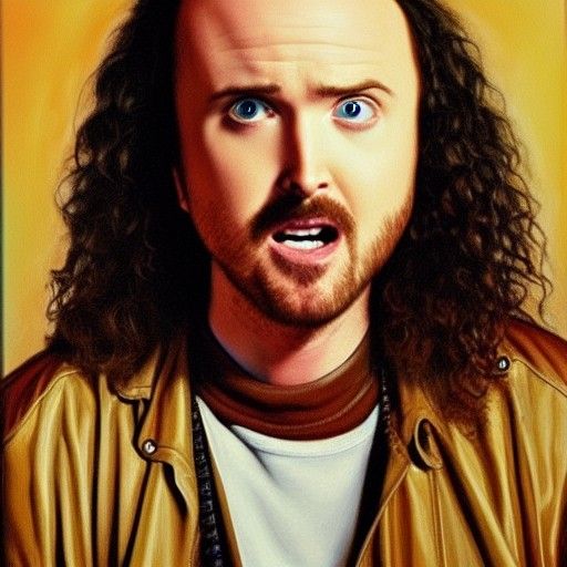 Aaron Paul as Weird Al: Oil Painting Portrait