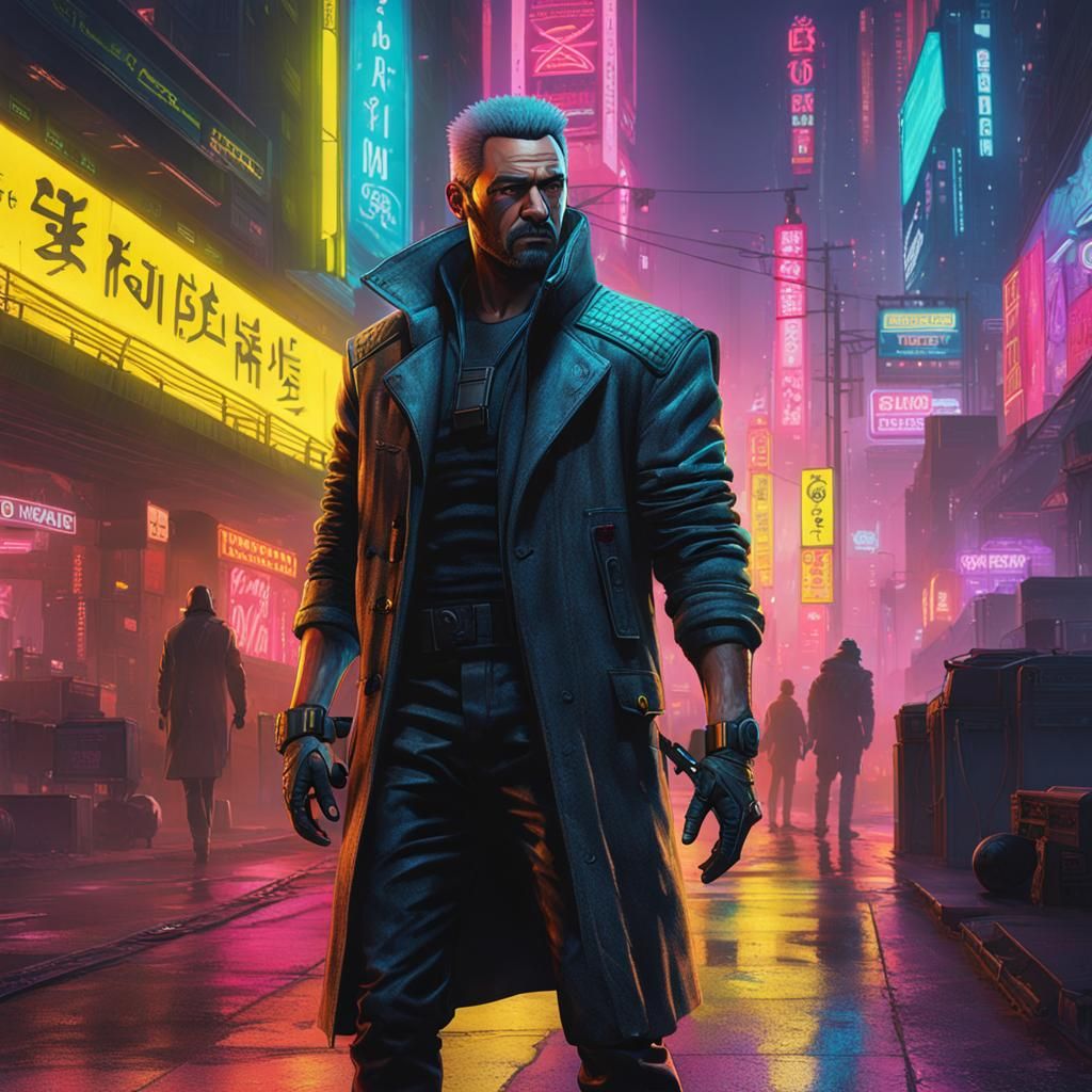 Sabin Figaro in Cyberpunk 2099 Neon Style