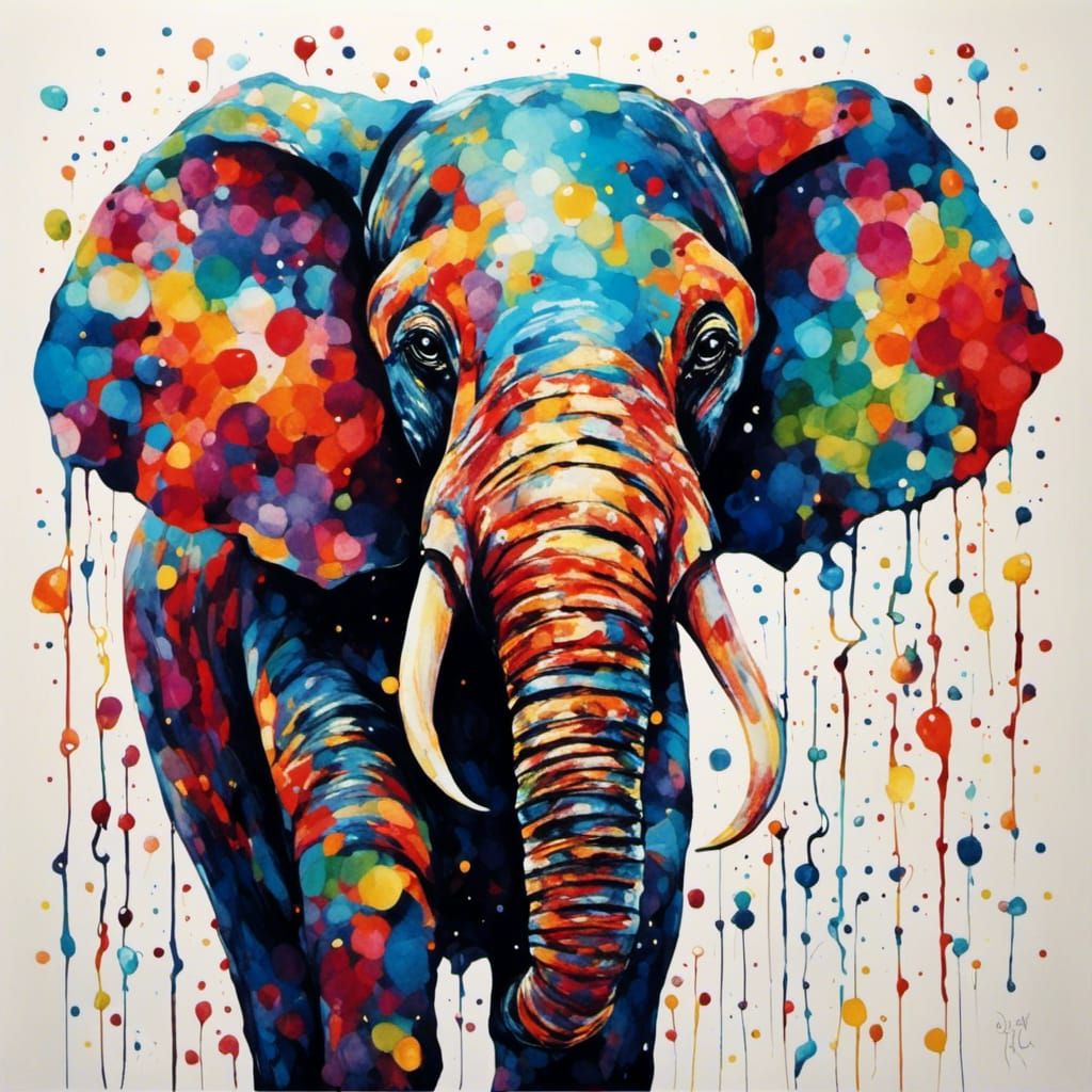 Ethereal Elephant Creature in Dark Fantasy Style