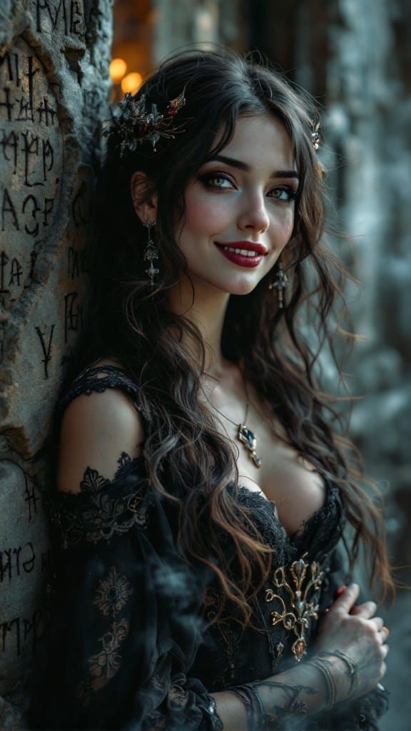 Ethereal Gothic Goddess in Twilight Hush