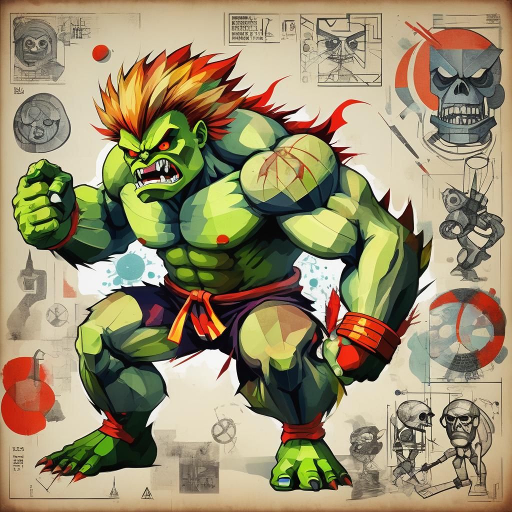 Blanka's Rage: Bauhaus and Klee Style in Grimdark Lab