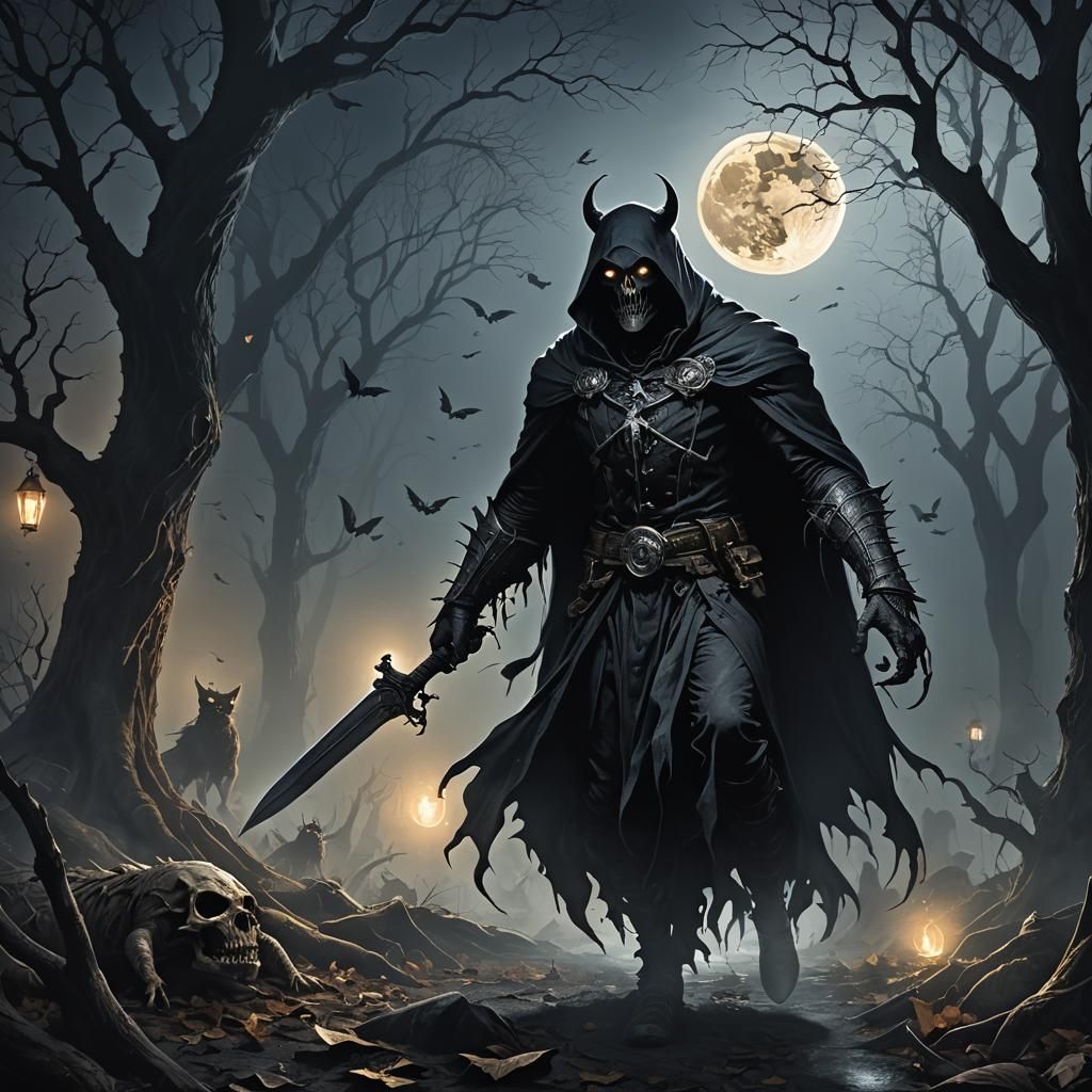 Grim Reaper in Dark Fantasy Gothic Art