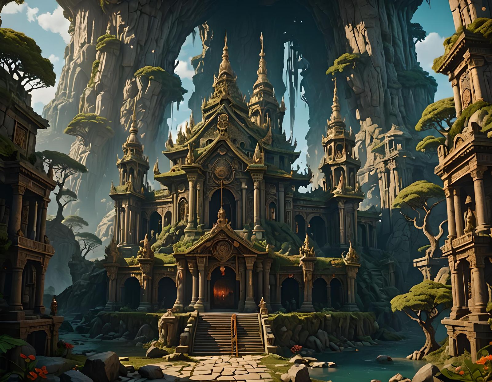 The Shrine of Pan: Detailed Matte Painting