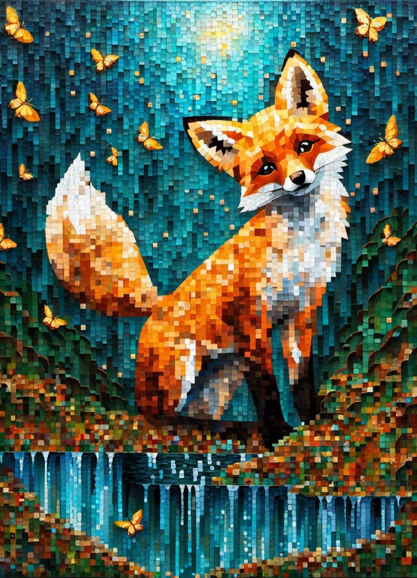 Mosaic fox