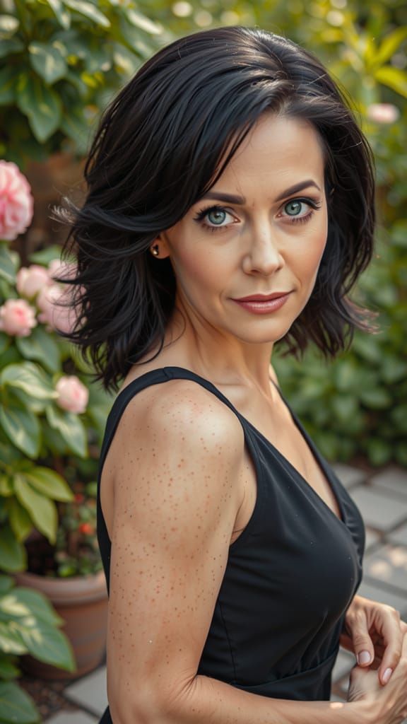 Sultry Sophistication: Elegant Portrait of a Mature Woman