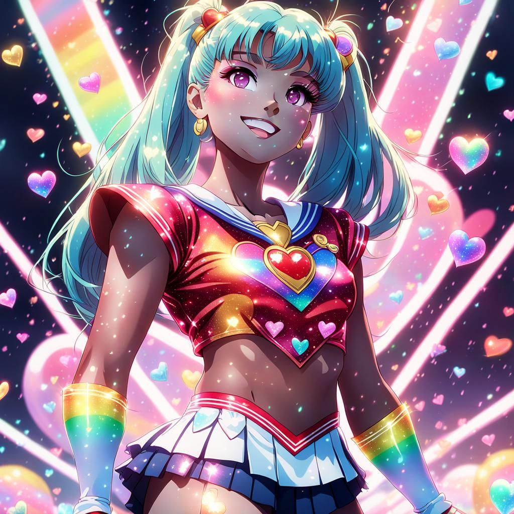 Glittering 80s Anime Sailor Scout Character